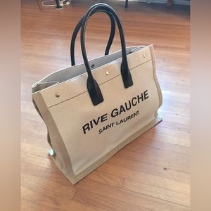 Yves Saint Laurent Rive gauche canvas tote ysl